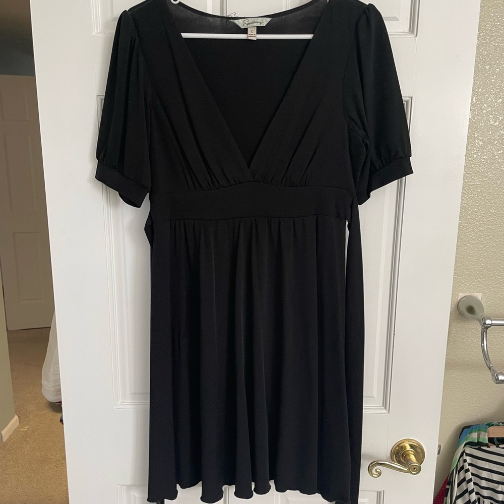 Black Tie-Back Dress